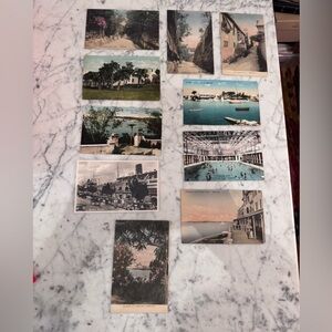Bermuda vintage postcards, set of ten.